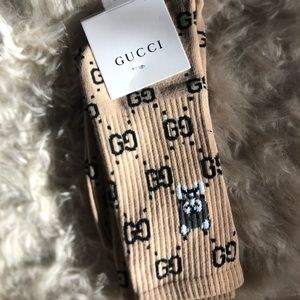 Gucci Tan Bear Crew Socks